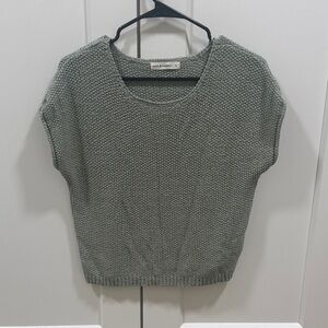 Green Knit Short Sleeve Sweater Never Worn!